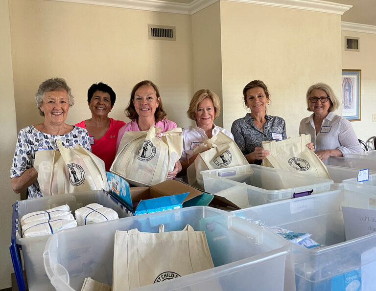 Christ Child Society of Pasadena assembling Layette sets