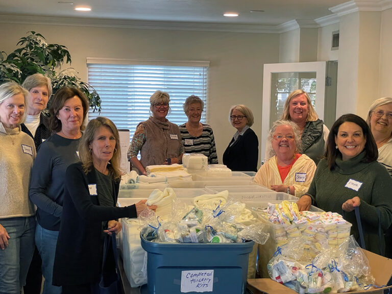 Christ Child Society of Pasadena assembling Layette sets helping kids in San Gabriel Valley, CA