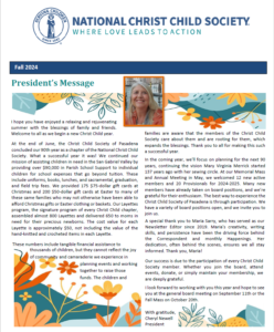 Christ Child Society of Pasadena Correspondent Fall 2024