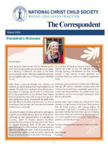 Christ Child Society of Pasadena Correspondent Winter 2024
