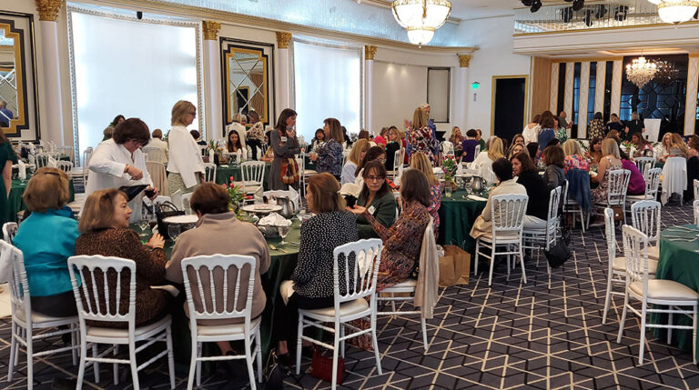 Christ Child Society of Pasadena annual fund raising auction and luncheon in 2024 with over 100 people