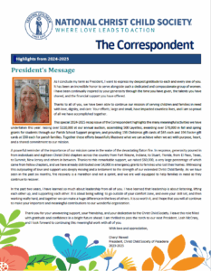 Christ Child Society of Pasadena non-profit Correspondent Newsletter Recap for 2025